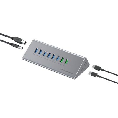 HUB CHARGER COMBO USB3.0 10IN 1 CONCEPTRONIC HUBBIES18G 1 DA 60 W, CAVO USB-C USB-A 2 IN 1, USB 3.2 GEN 1