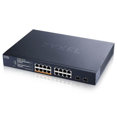 SWITCH ZYXEL XMG1915-18EP-EU0101F 16P 2.5 MGIGABIT (SI CUI 8 POE) +2P 10GBE SFP+ NEBULAFLEX - SUPPORTO IPV6 VLAN -DESKTOP