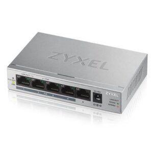 SWITCH 5P LAN GIGABIT ZYXELGS1005HP-EU0101F UNMANAGED (4P POE, EROG. FINO 60W) METALLO, DESKTOP