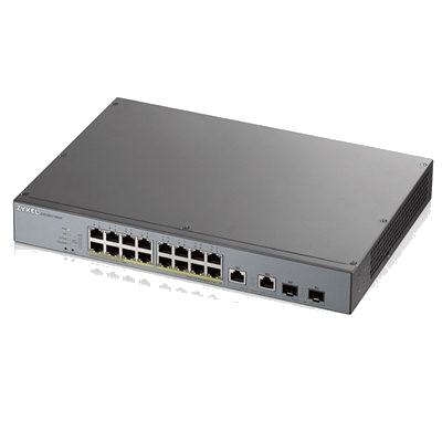 SWITCH 16P LAN GIGABIT POE ZYXEL GS1350-18HP-EU0101F NEBULAFLEX MANAGED X CCTV-2P COMBO GIGABIT UPLINK-1Y SERV.NEBULAPRO