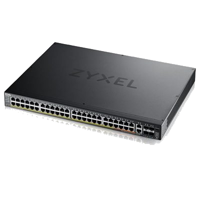 SWITCH 48P GIGABIT POE +2P 10GBE MG POE+4P 10 GIGABIT SFP+ ZYXEL XGS2220-54HP-EU0101F LAYER 3 LITE STACKABLE - RACK