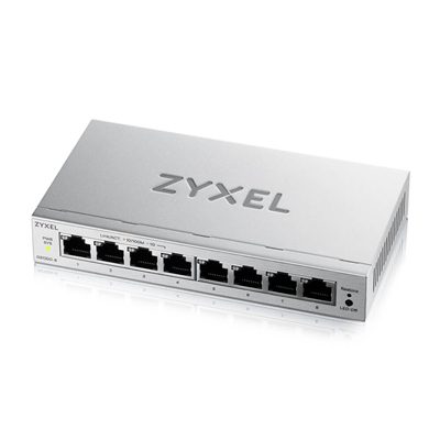 SWITCH 8P LAN GIGABIT ZYXEL GS1200-8V3-EU0101F 8P GIGABIT EASY MANAGEMENT PER VLAN QOS - DESIGN SENZA VENTOLE DESKTOP