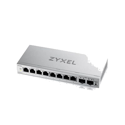 SWITCH 10P ZYXEL GS1200-10V3-EU0101F 8P GIGABIT+2P SFP GBE EASY MANAGEMENT PER VLAN QOS - DESIGN SENZA VENTOLE DESKTOP