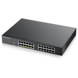 SWITCH ZYXEL GS1900-24EP-EU0101F 24P GIGABIT (12P POE EROG FINO 130W)- SUPP.IPV6, VLAN, RACK 19 POLL