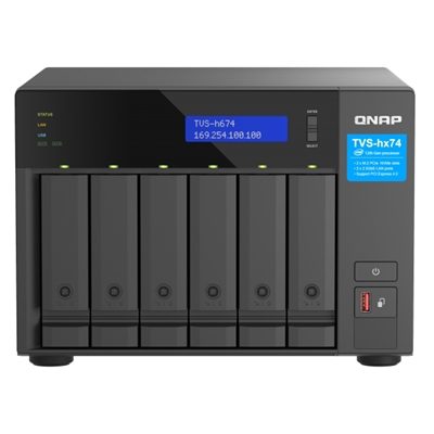 NAS QNAP TVS-H674-I3-16G 6HD 3,5"/2,5"SATA-NO HD-2P 2.5GBE3P USB3.2-16GB DDR4 SODIMM-CPU 4-CORE I3-12100