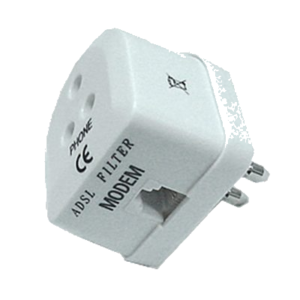 FILTRO ADSL OEM T-1000TR TRIPOLARE SEPARAZIONE FONIA PER MODEM/ROUTER ADSL SU LINEA ANALOGICA PRESA TRIPOLARE/RJ11