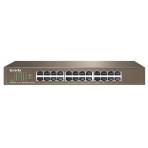 SWITCH 24P LAN GIGABIT RACK TENDA TEG1024D METALLO - SUPP.AUTOPOLARITÀ SU OGNI PORTA-KIT RACK INCL. - GARANZIA 3 ANNI-
