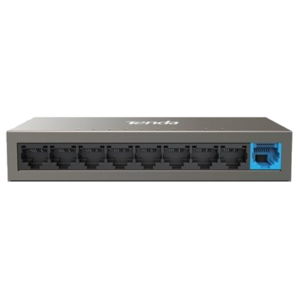 SWITCH 8P LAN 10/100M + 1P 10/100/1000M TENDA TEF1109DT DESKTOP - METALLO- GARANZIA 3 ANNI