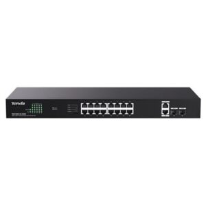 SWITCH 18P GE LAN +2P SFP TENDA TEG1120P-16-250W 16P POE