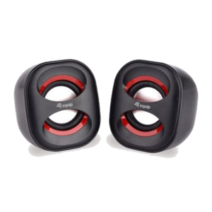 CASSE USB EQUIP 245331 NERE/ROSSE MINI PER PC E PORTATILE - JACK DA 3,5 MM-TELEC.INCL. - EAN:4015867221457