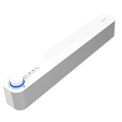 MINI SOUNDBAR BLUETOOTH ATLANTIS P003-C0820-W BIANCHE 20W-INGR.AUDIO ANALOG.3.5MM-INCLU.BATT.2400 MAH-PORTA USB E MICRO-SD