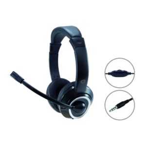 CUFFIE+MICROFONO CONCEPTRONIC POLONA02B NERE CON TELECOMANDO CON PULS.VOL.E DISAT.AUDIO - CAVO 2MT CON CONNETTORE DAFINO:31/03