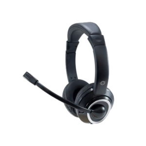 CUFFIE+MICROFONO CONCEPTRONIC POLONA02BA NERE CON TELEC.CON PULS.VOL.E DISAT.AUDIO - CAVO 2MT-CONN.DA 3,5 MM+ CAVO AU FINO:31/03