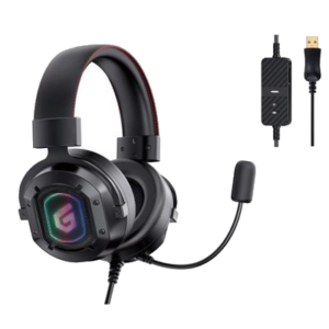 CUFFIE GAMING USB7.1 CONCEPTRONIC ATHAN02B - LED RGB- CON MICROFONO OMNIDIR.-CAVO 2.2MT FINO:31/03