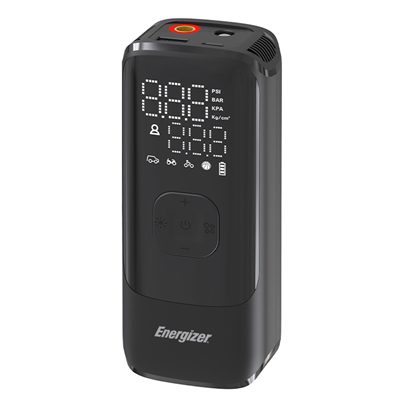 AIR COMPRESSOR POWERBANK ENERGIZER 4000MAH PAC4000 IN:1XUSB-C 5V/2A, OUT:1XUSB-C 5V/2A+OUTPUT PRESSURE 150 PSI, TYRES, LUCE