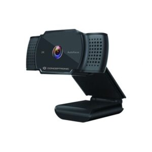 WEBCAM CONCEPTRONIC AMDIS02B USB 2K SUPER HD (RISOL.2592X1944) 3MP CON MESSA A FUOCO AUTOM. E MICROFONO FINO:31/03