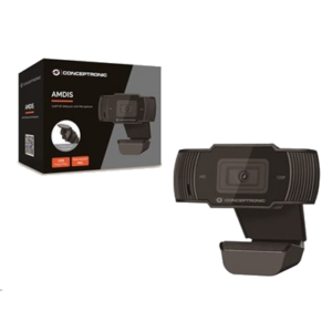 WEBCAM CONCEPTRONIC AMDIS03B FULL HD 720P (RISOL.1080X720 ) CON MICROF.- USB2.0 FINO:31/03