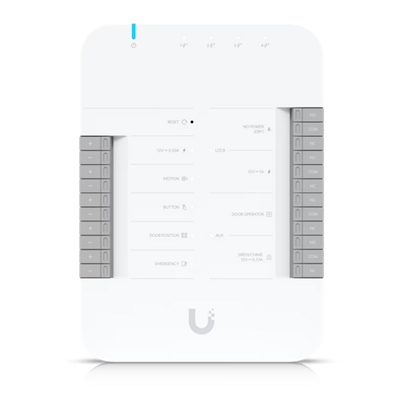 ACCESS HUB UBIQUITI UA-HUB-DOOR UNIFI X PORTA SINGOLA-CONTROLLO ENTRATA E USCITA-LOCK TERMINALS(12V) 4 INGR.AGGIUNTIVI