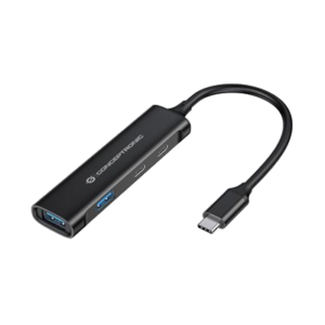 HUB USB3.0 4P CONCEPTRONIC HUBBIES12B 2P USB-C E 2P USB-A - NERO FINO:31/03