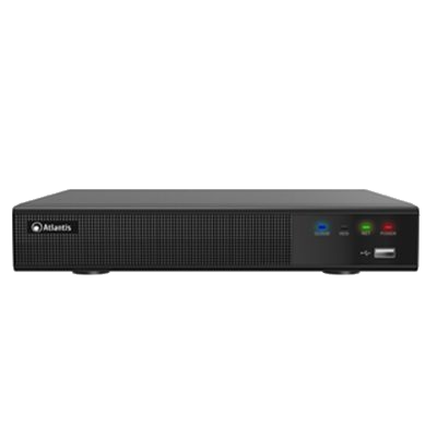 NVR IP ATLANTIS A11-NVR0904P-AK 9CANALIDI CUI 4POE-8MPIXEL A 25FPS - SUPP.PTZ USCITA VGA E HDMI-4K INTEGRA SWITCH 4 FINO:20/03