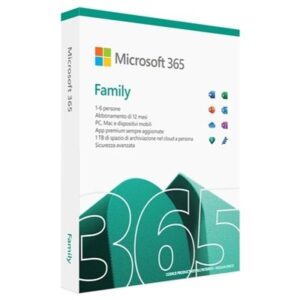 MICROSOFT 365 FAMILY EP2-32373 - SUBSCRIPTION 1 ANNO FY25H2 - MEDIALESS WIN/MAC