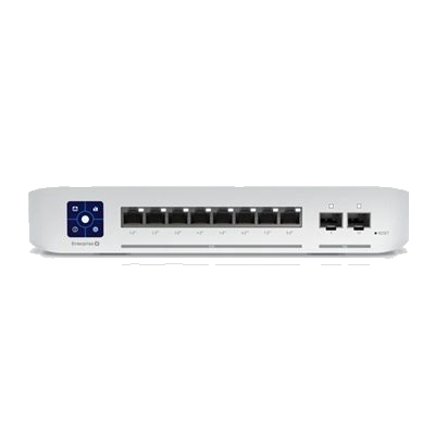 SWITCH 10P UBIQUITI USW-ENTERPRISE-8-POE L3 -8P 2.5GBE 802.3AT POE+ RJ45 + 2P 10G SFP+