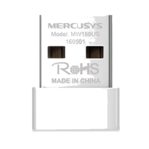 WIRELESS 150M NANO USB MERCUSYS MW150US 2.4GHZ802.11BGN- 1T1R-USB2.0 -1 ANTERNE INT.