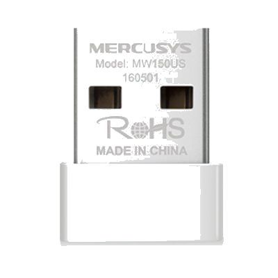 WIRELESS 150M NANO USB MERCUSYS MW150US 2.4GHZ802.11BGN- 1T1R-USB2.0 -1 ANTERNE INT.