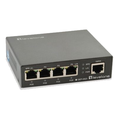 SWITCH 5P POE GIGABIT LEVELONE GEP-0523 60W FINO:31/03
