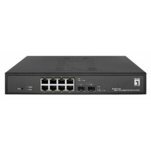 SWITCH 10P GIGABIT POE LEVELONE GES-2110P HILBERT SMART LITE- 8P POE + 2P GIGABIT SFP - 802.3AT/AF 130W FINO:31/03