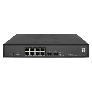 SWITCH 10P GIGABIT POE LEVELONE GES-2110P HILBERT SMART LITE- 8P POE + 2P GIGABIT SFP - 802.3AT/AF 130W FINO:31/03