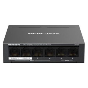 SWITCH 6P 10/100MBPSMERCUSYS MS106P DI CUI 4P POE+ -- ALIM.POE 67W