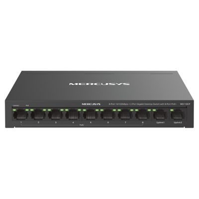 SWITCH 10P DI CUI 8P 10/100MBPS 2P GIGABITMERCUSYS MS110CP DI CUI 8P POE+ -- ALIM.POE 65W