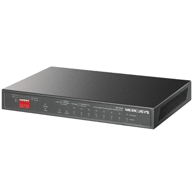 SWITCH 10P GIGABIT MERCUSYS MS110GMP DI CUI 8P POE+ -- ALIM.POE 111W