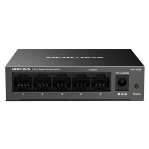 SWITCH 5P LAN 10/100/1000M MERCUSYS MS105GSDESKTOP - CUSTODIA IN METALLO