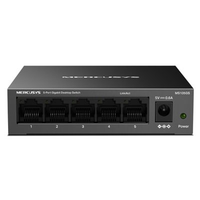 SWITCH 5P LAN 10/100/1000M MERCUSYS MS105GSDESKTOP - CUSTODIA IN METALLO