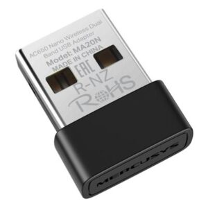 ADATTATORE USB WIRELESSAC650 NANO MERCUSYS MA20N200MBPS 2,4GHZ+4337MBPS 5 GHZ-1 ANTENNA INTERNA, USB 2.0
