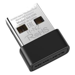 ADATTATORE USB WIRELESSAC650 NANO MERCUSYS MA20N200MBPS 2,4GHZ+4337MBPS 5 GHZ-1 ANTENNA INTERNA, USB 2.0