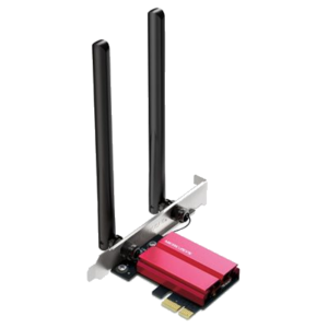 PCI EXPRESS BLUETOOTH AXE5400 MERCUSYS MA86XEWI-FI 6E 2402MBPS 6GHZ+2402MBPS 5 GHZ+ 574MBPS 2.4GHZ 2 ANT. EST.