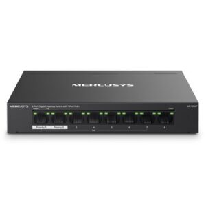 SWITCH 8P GIGABIT LAN MERCUSYS MS108GP DI CUI 7P POE+ - CUST.ACCIAIO - ALIM.POE 65W