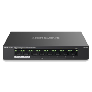 SWITCH 8P GIGABIT LAN MERCUSYS MS108GP DI CUI 7P POE+ - CUST.ACCIAIO - ALIM.POE 65W