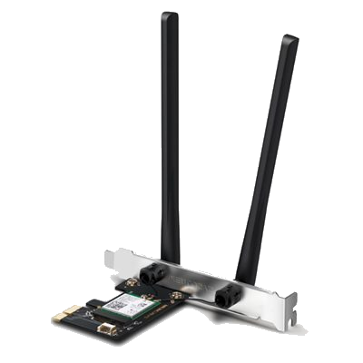 ADATTATORE PCI EXPRESS BLUETOOTHAX3000 MERCUSYS MA80XE DUAL BAND 574MBPS 2,4GHZ+2402MBPS 5 GHZ-2 ANT.EST.