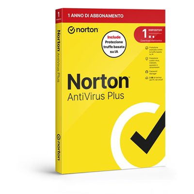 NORTON BOX ANTIVIRUS PLUS 2026 --1 DISPOSITIVO (21483645) - 2GB BACKUP FINO:27/03