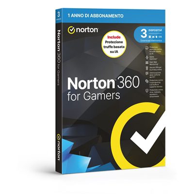 NORTON BOX 360 FOR GAMERS 2026 -- 3 DISPOSITIVI (21483705) - 50GB BACKUP FINO:29/05