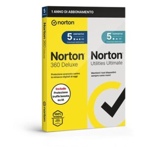 NORTON BOX 360 DELUXE 2026 + ULTIMATE UTILITIES -- 5 DISPOSITIVI (21483673) FINO:27/03