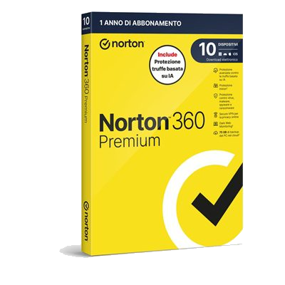 NORTON BOX 360 PREMIUM 2026 -- 10 DISPOSITIVI (21483661) - 75GB BACKUP FINO:27/03