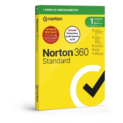 NORTON BOX 360 STANDARD ATTACH 2026 -- 1 DISPOSITIVO (21483708) - 25GB BACKUP FINO:27/03
