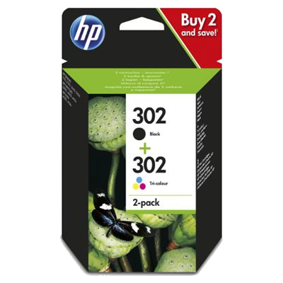 CARTUCCIA HP 302 MULTIPACK X4D37AE NERO+COLORE 190+165PG HVS