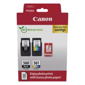 MULTIPACK CANON NERO PG-560 + CL-561 3 COLORI 3713C008PER TS SERIE 5350/5351