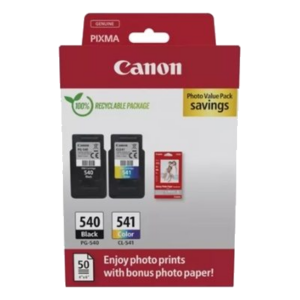 MULTIPACK CANON PG-540 + CL-541 + 50FG CARTA 10X15 5225B013 X MG2150/MG2250/MG3150/MG3650/MG3650S TS5150 TS5151